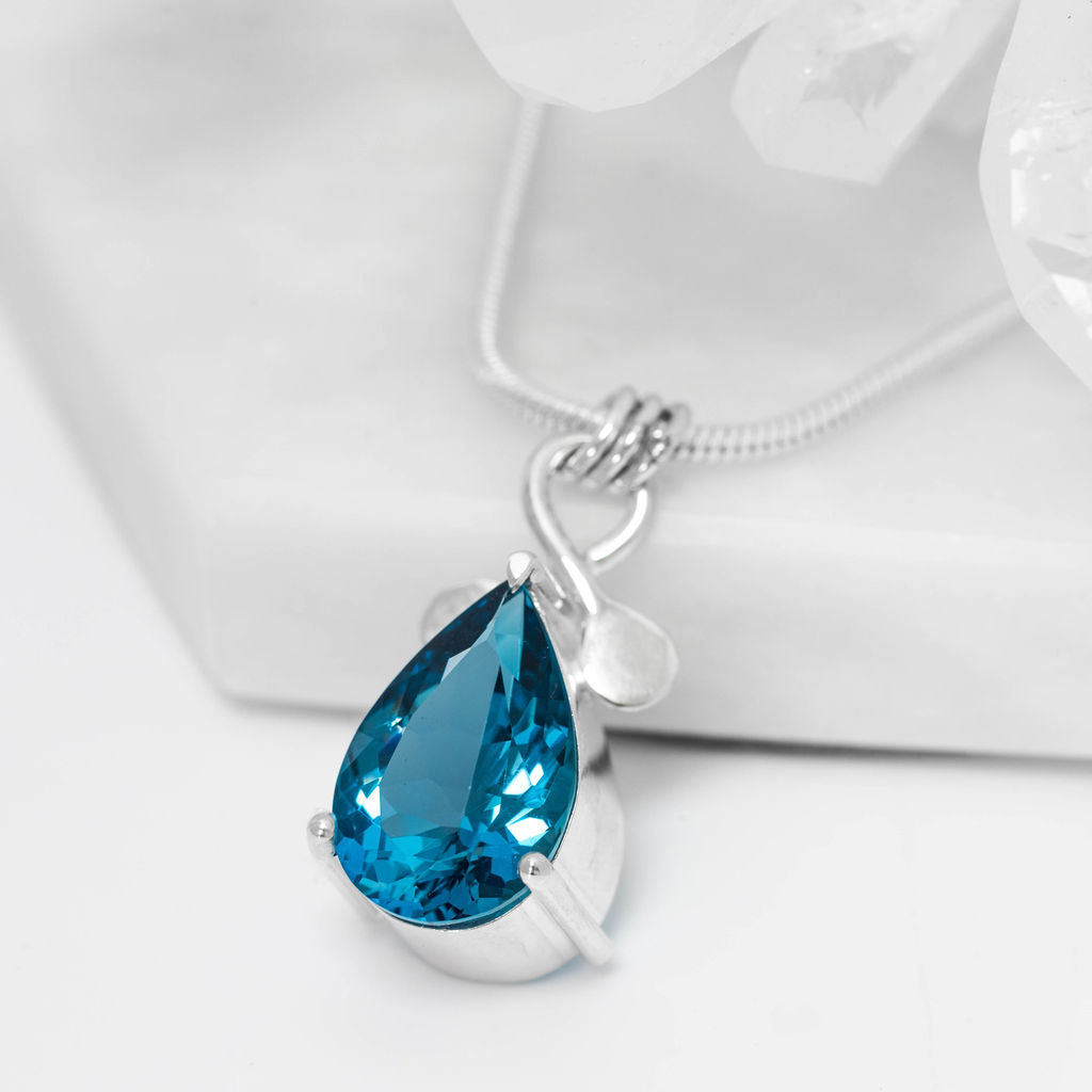 London Blue Topaz Tidal Pendant