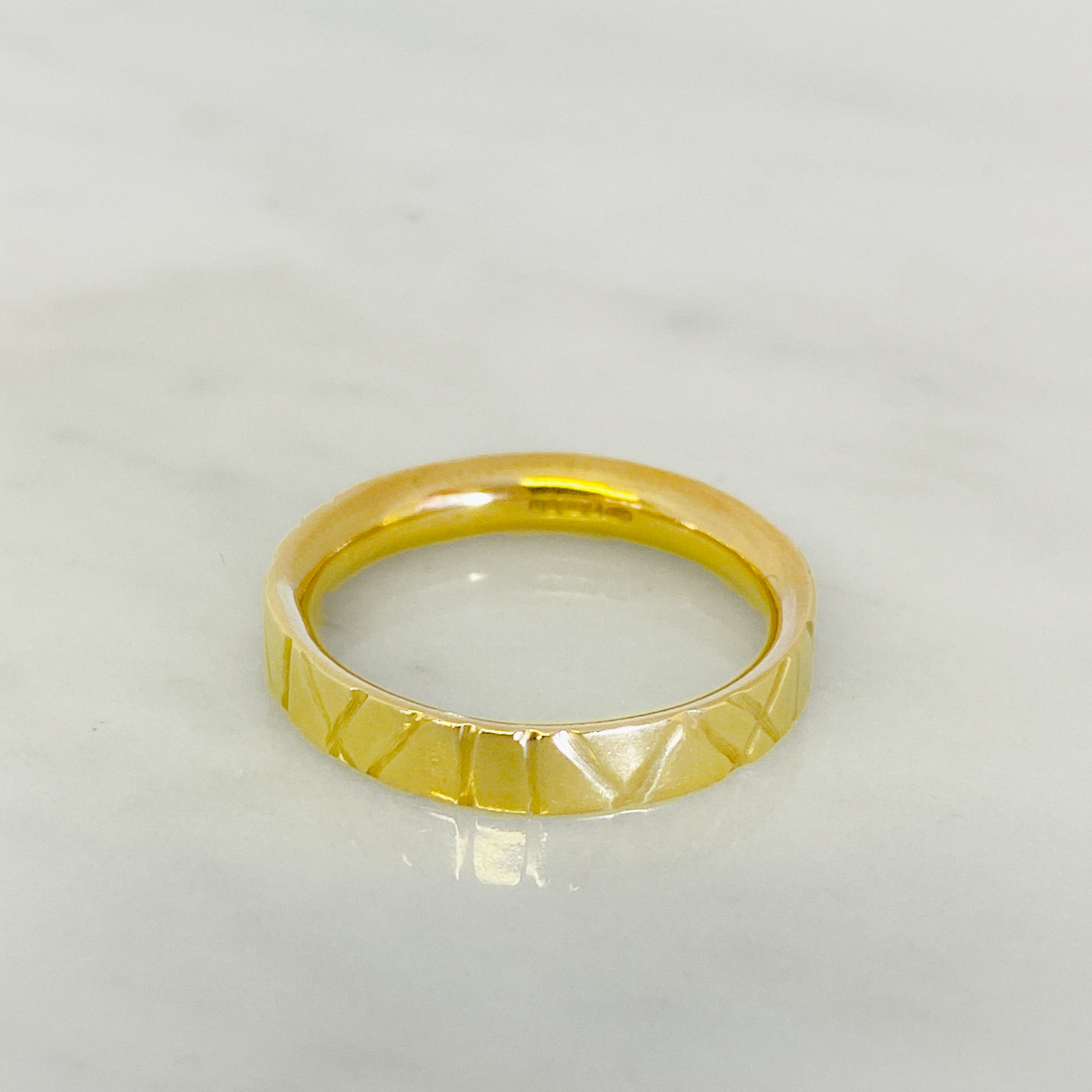 Gold Hand Drawn Wedding Ring