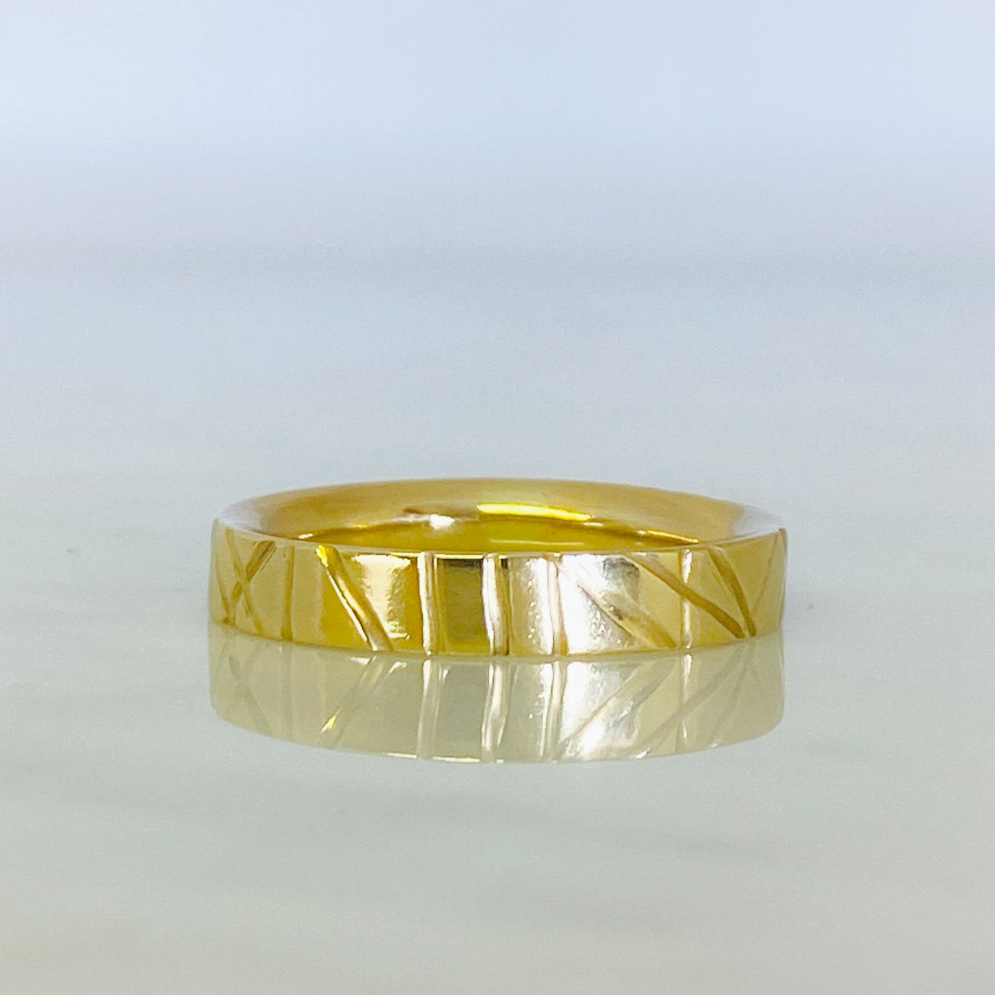 Gold Hand Drawn Wedding Ring
