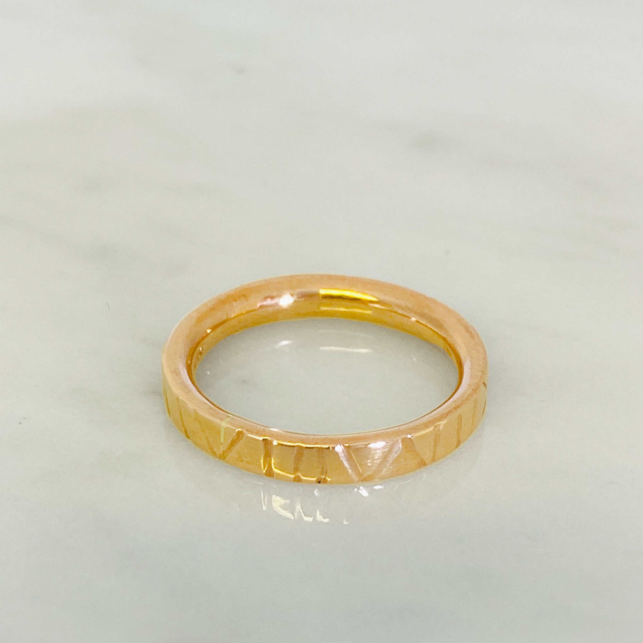 Rose Gold Hand Drawn Wedding Ring
