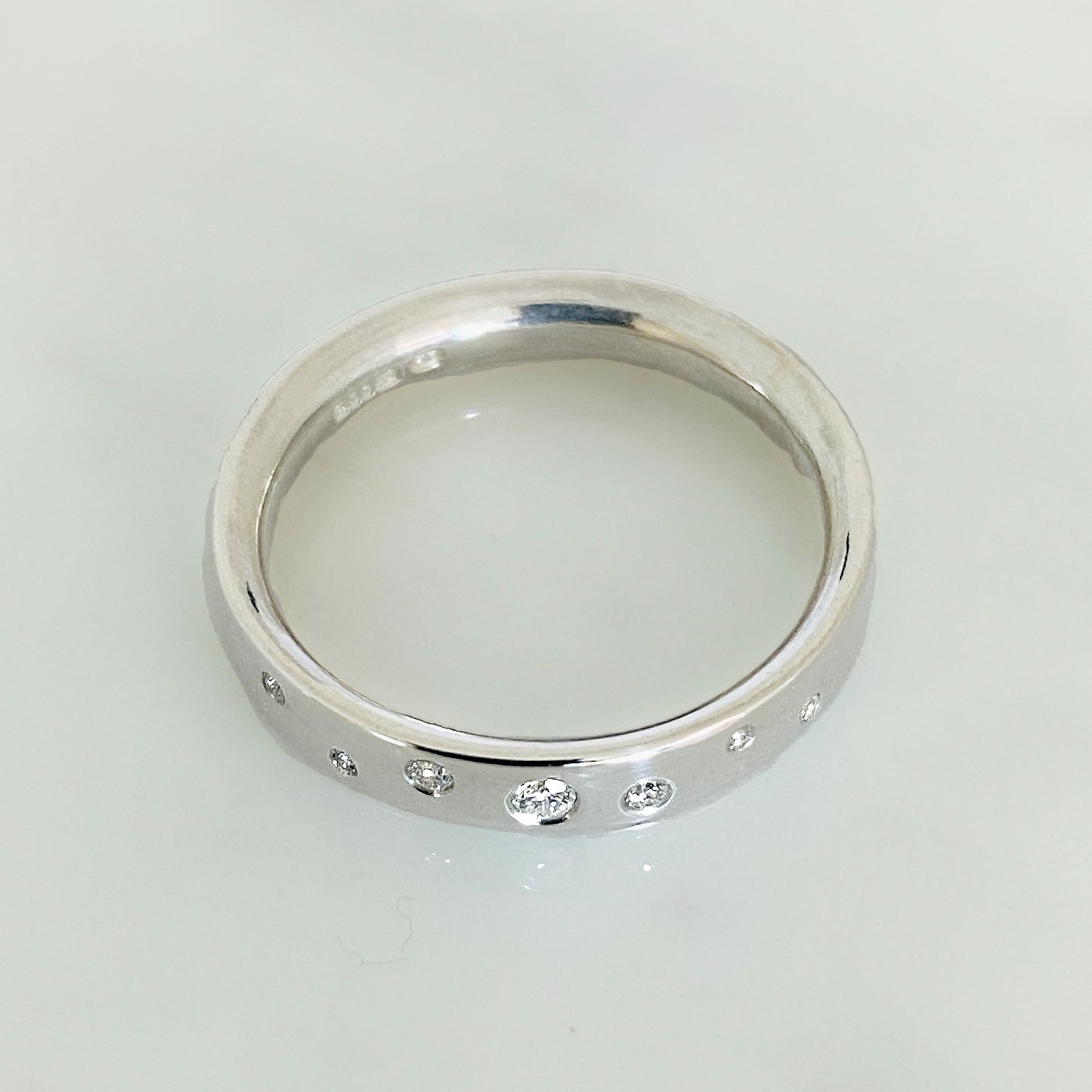 White Gold Serendipity Diamond Scatter Ring (4mm wide)