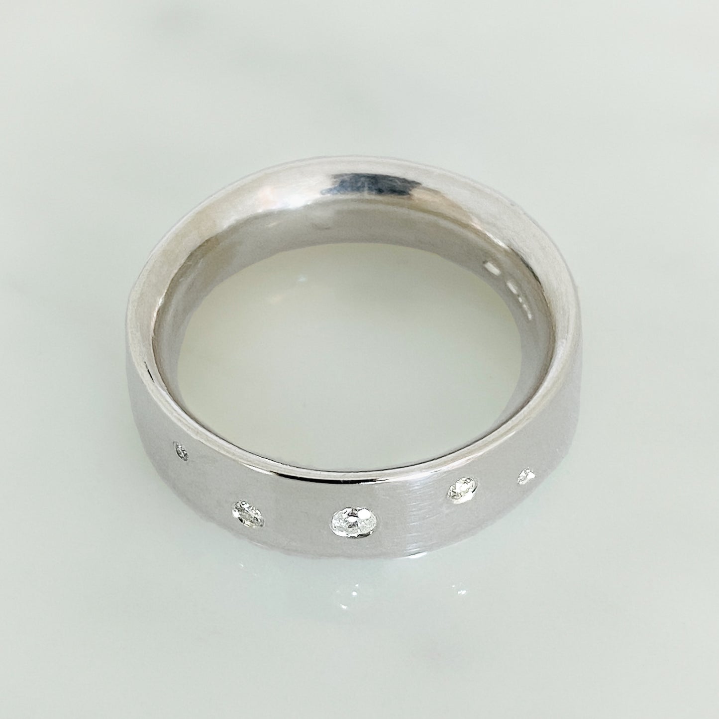 White Gold Serendipity Diamond Scatter Ring (6mm wide)