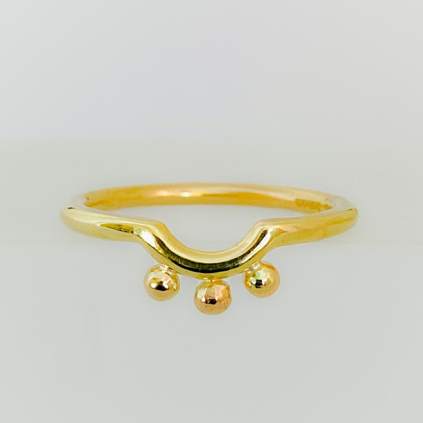 Gold Triple Granulation Nestling Wedding Ring