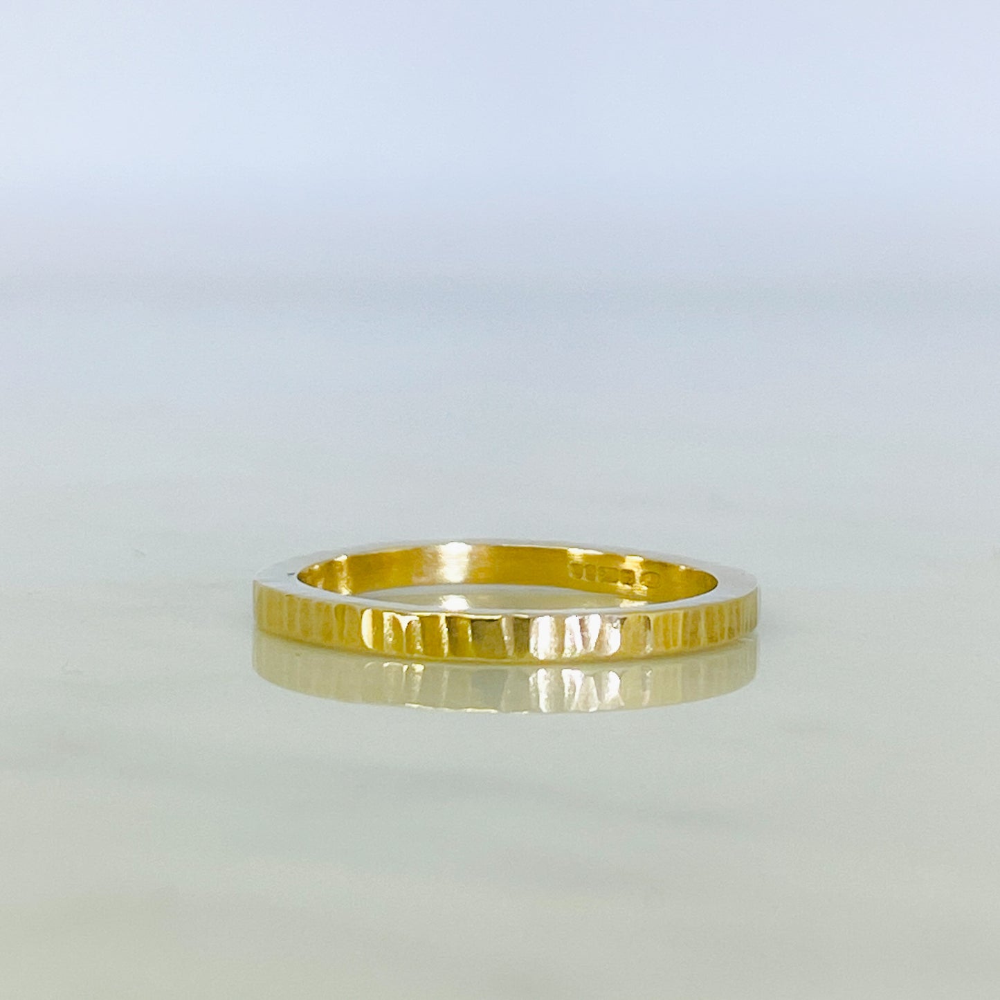 Gold Striped Wedding Ring