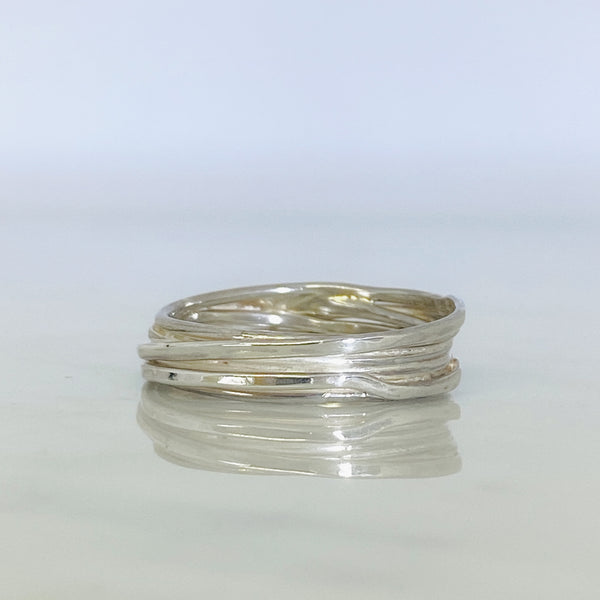 White Gold Wrapped Wedding Ring
