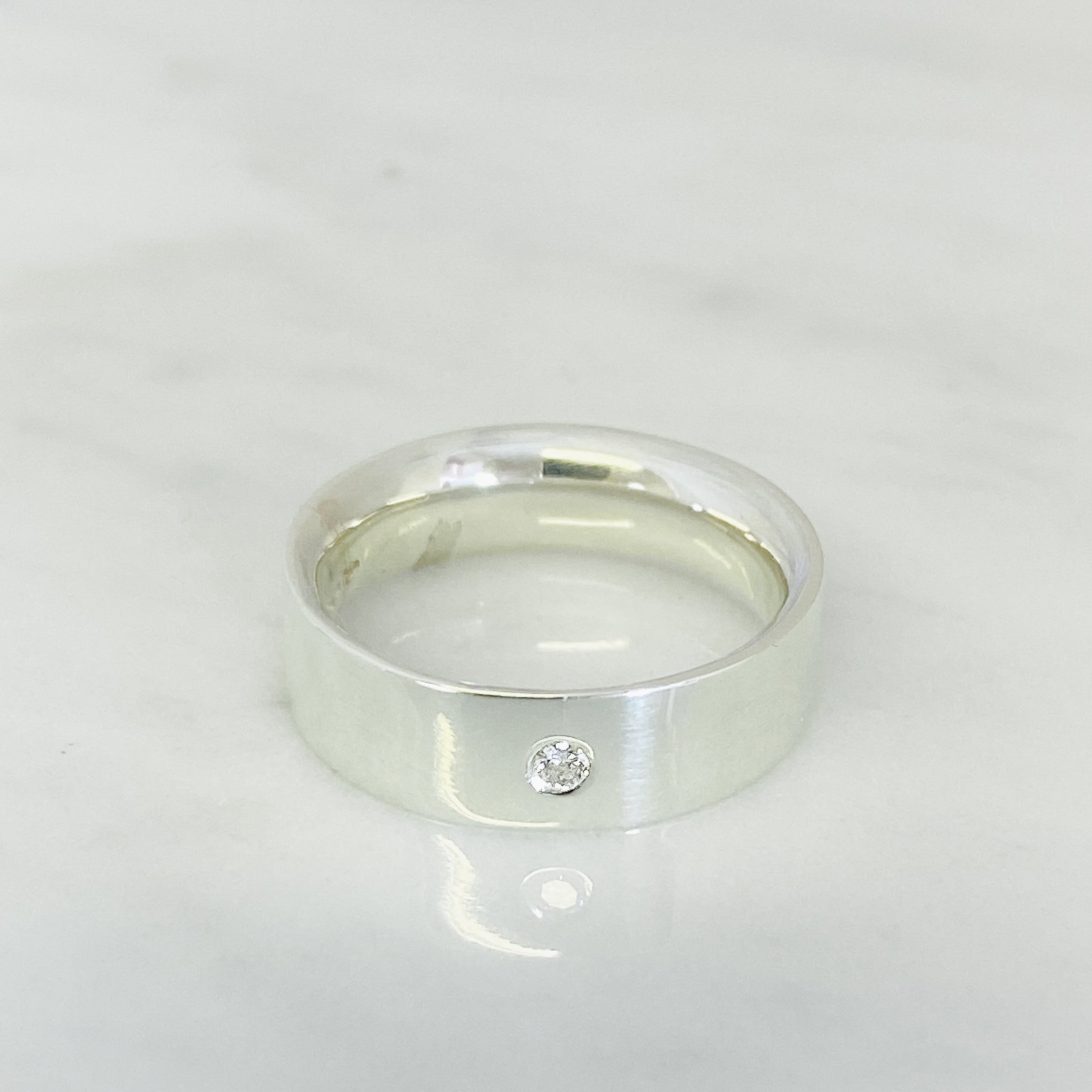 White Gold and Diamond Classic Wedding Ring