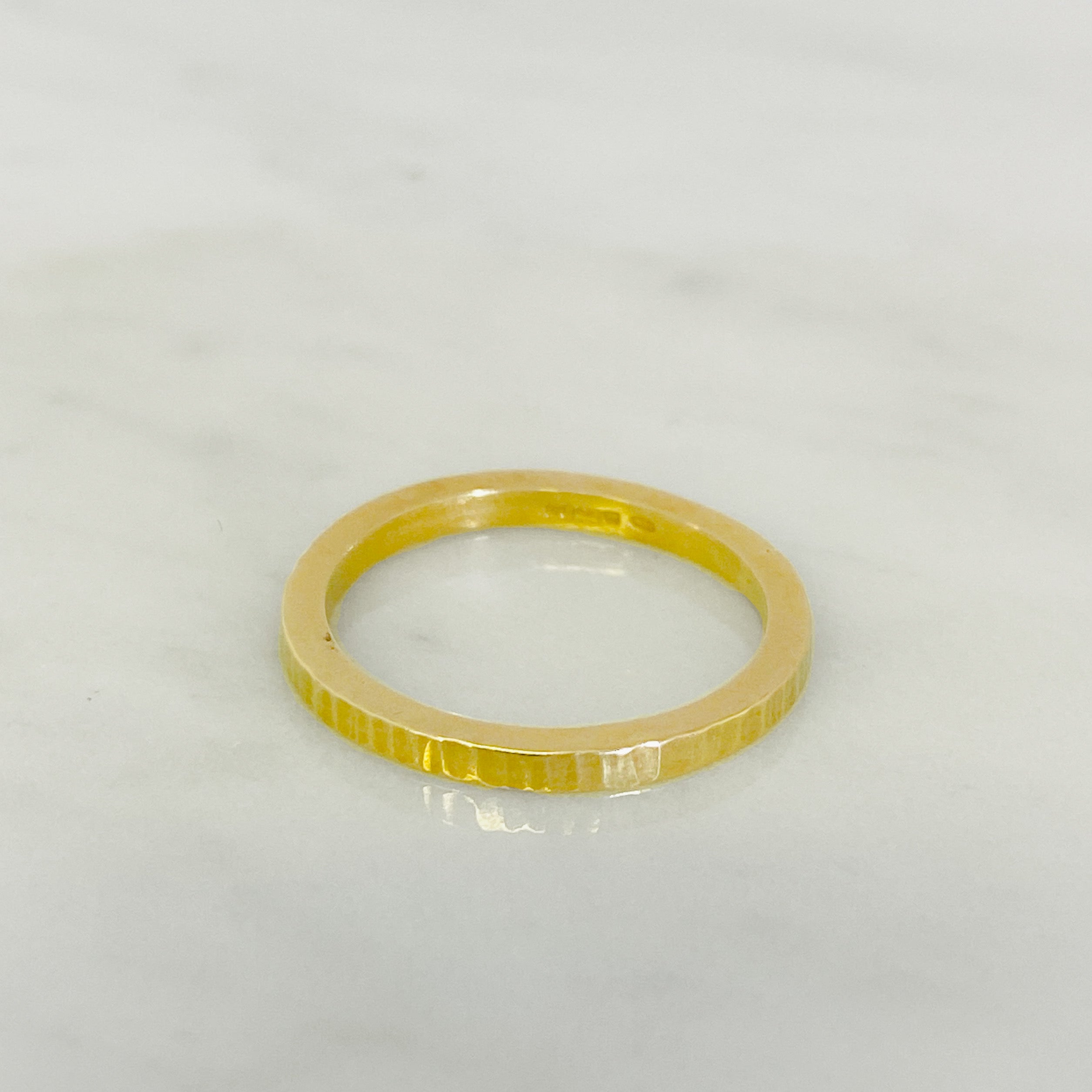 Gold Striped Wedding Ring
