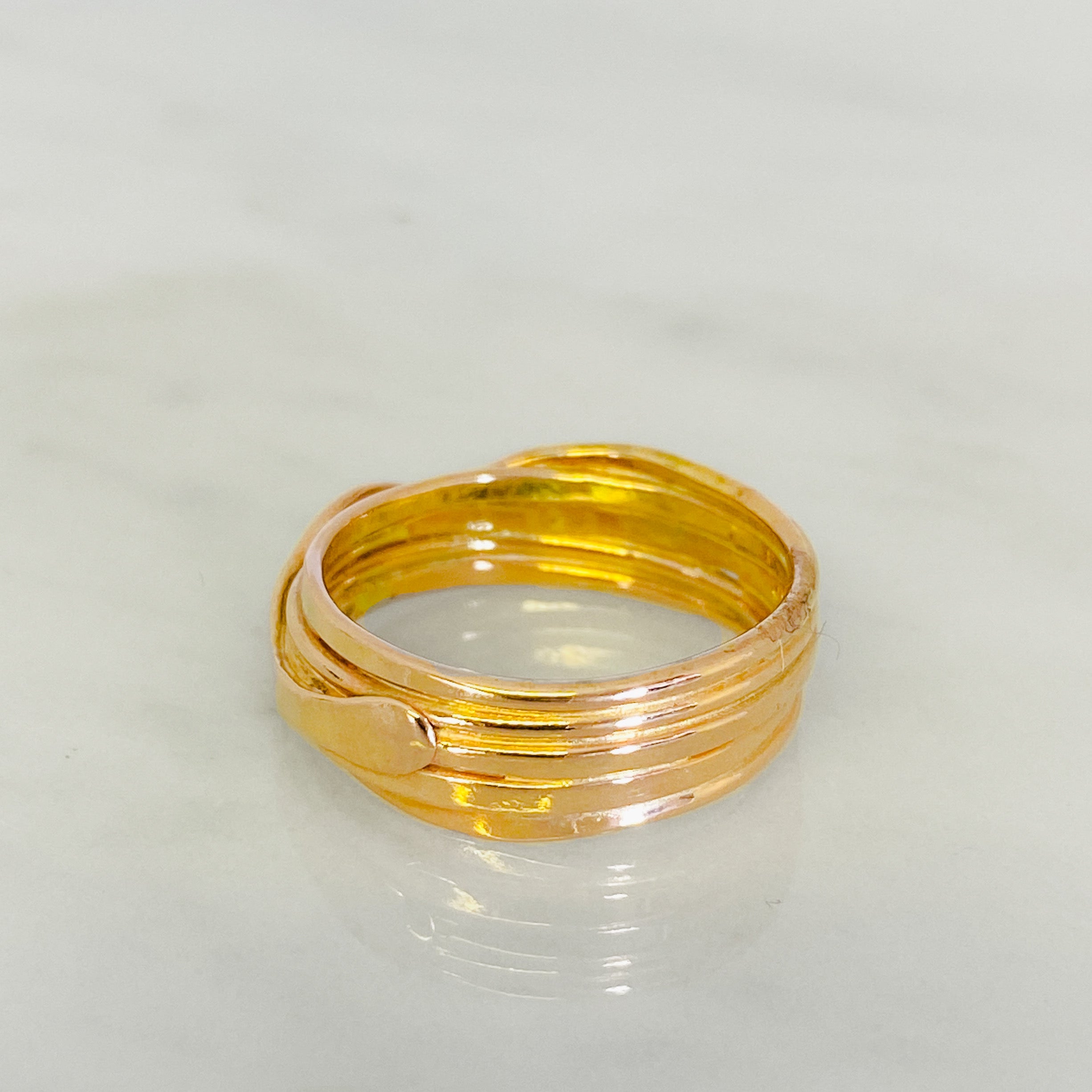 Rose Gold Wrapped Wedding Ring