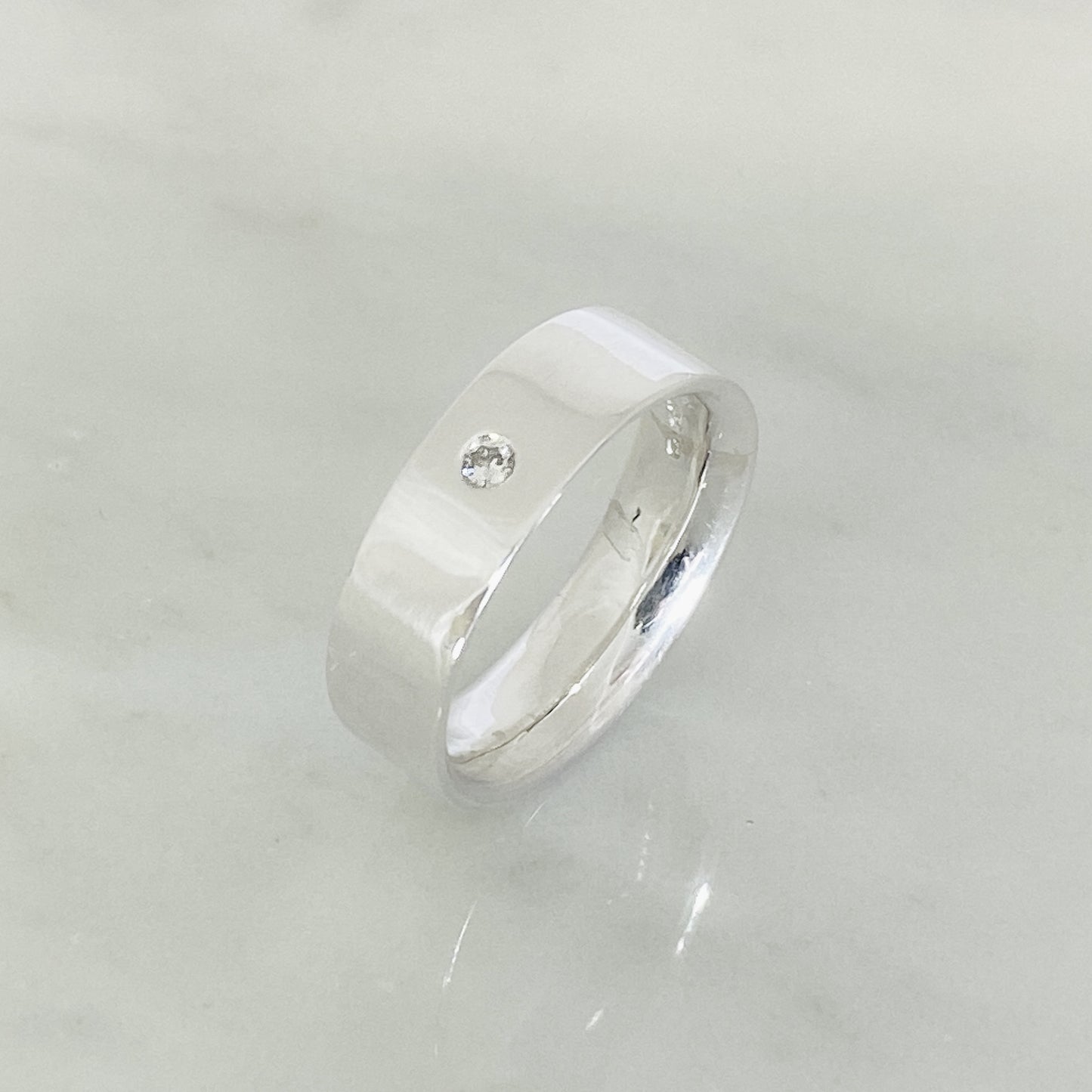 White Gold and Diamond Classic Wedding Ring