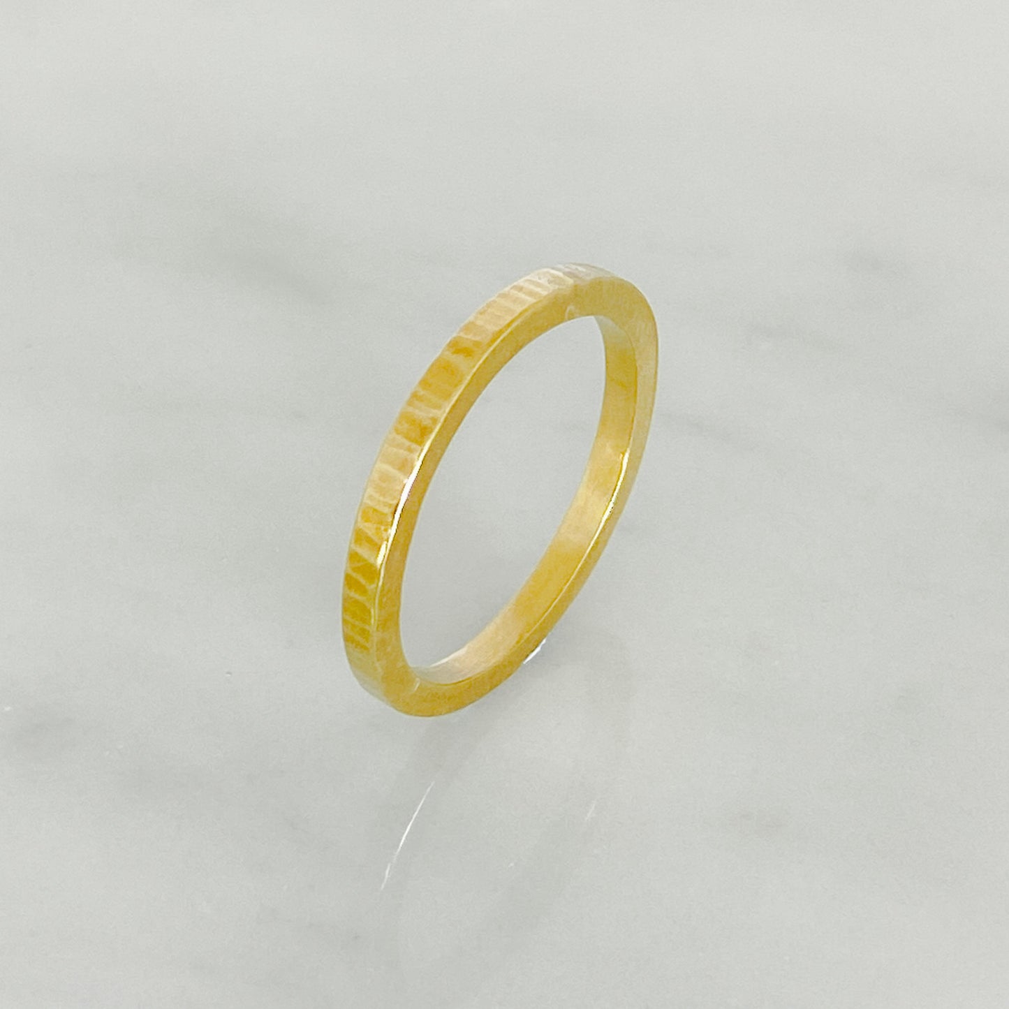 Gold Striped Wedding Ring