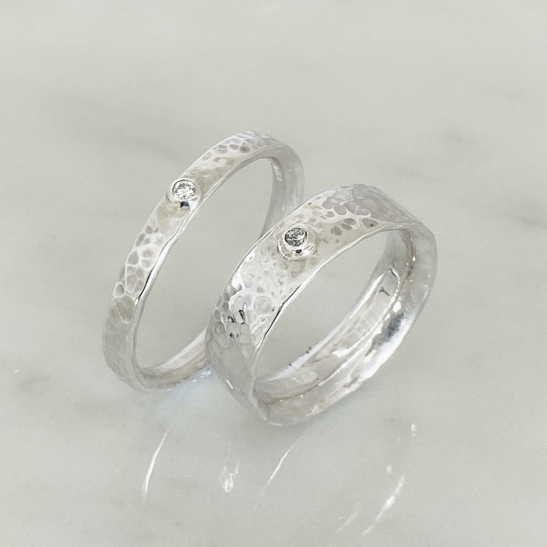 Dimple Ring Platinum Diamond Dimpled Wedding Ring – angelaevansjewellery