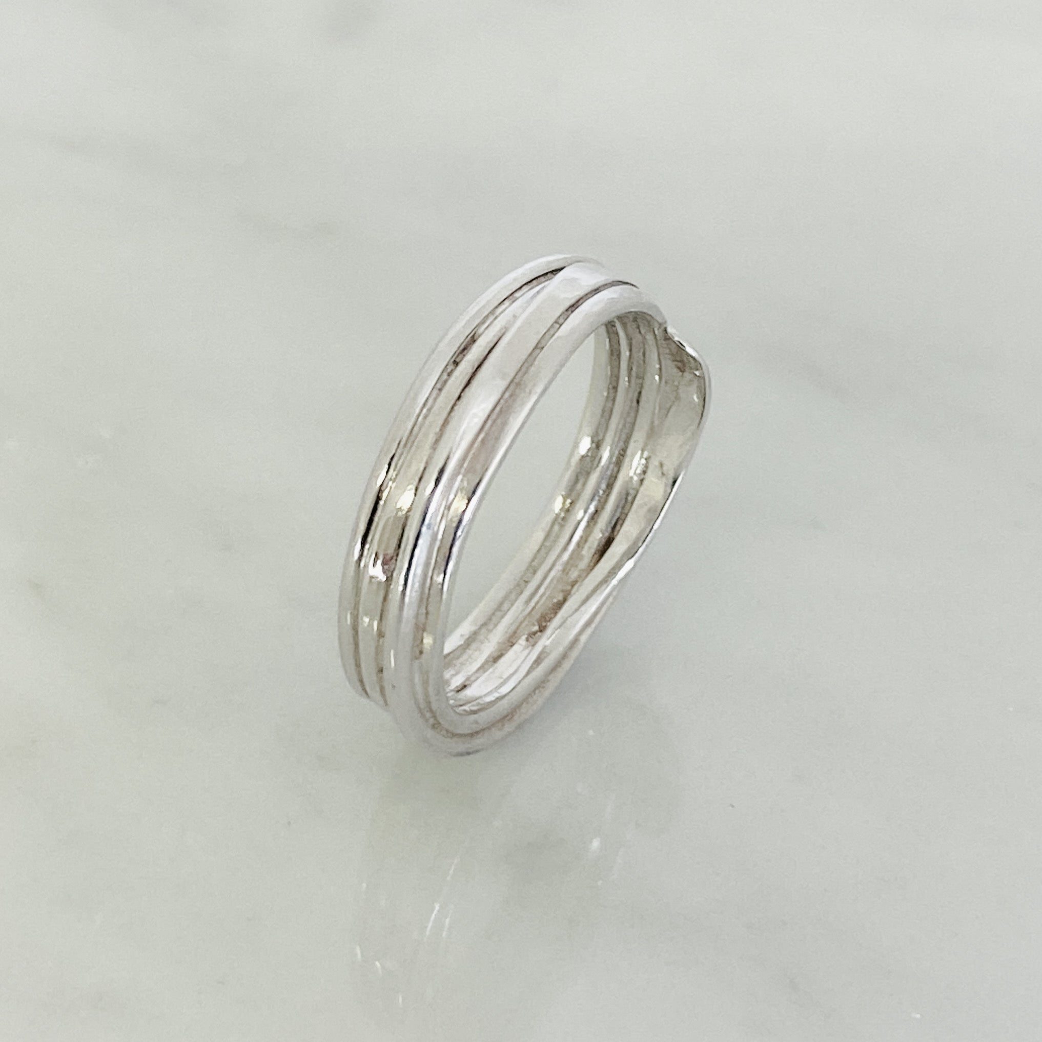 Silver Wrapped Wedding Ring