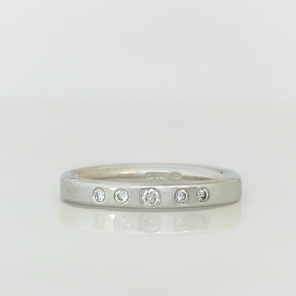 White Gold Serendipity Diamond Row Ring
