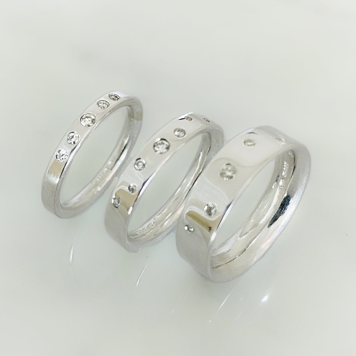 Silver Serendipity Diamond Row Ring