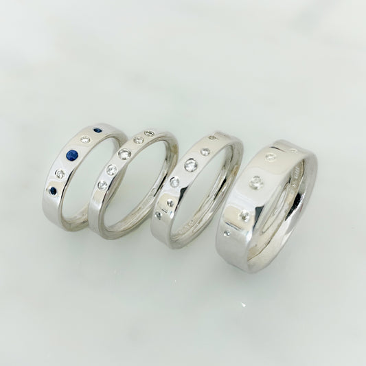 Silver Serendipity Diamond Scatter Ring