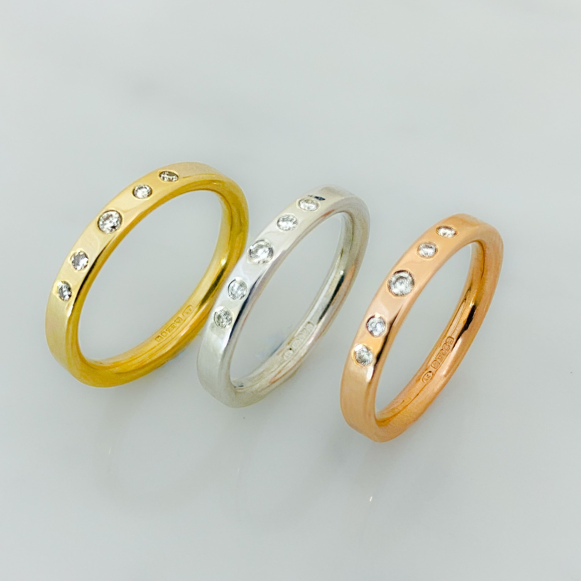 White Gold Serendipity Diamond Row Ring