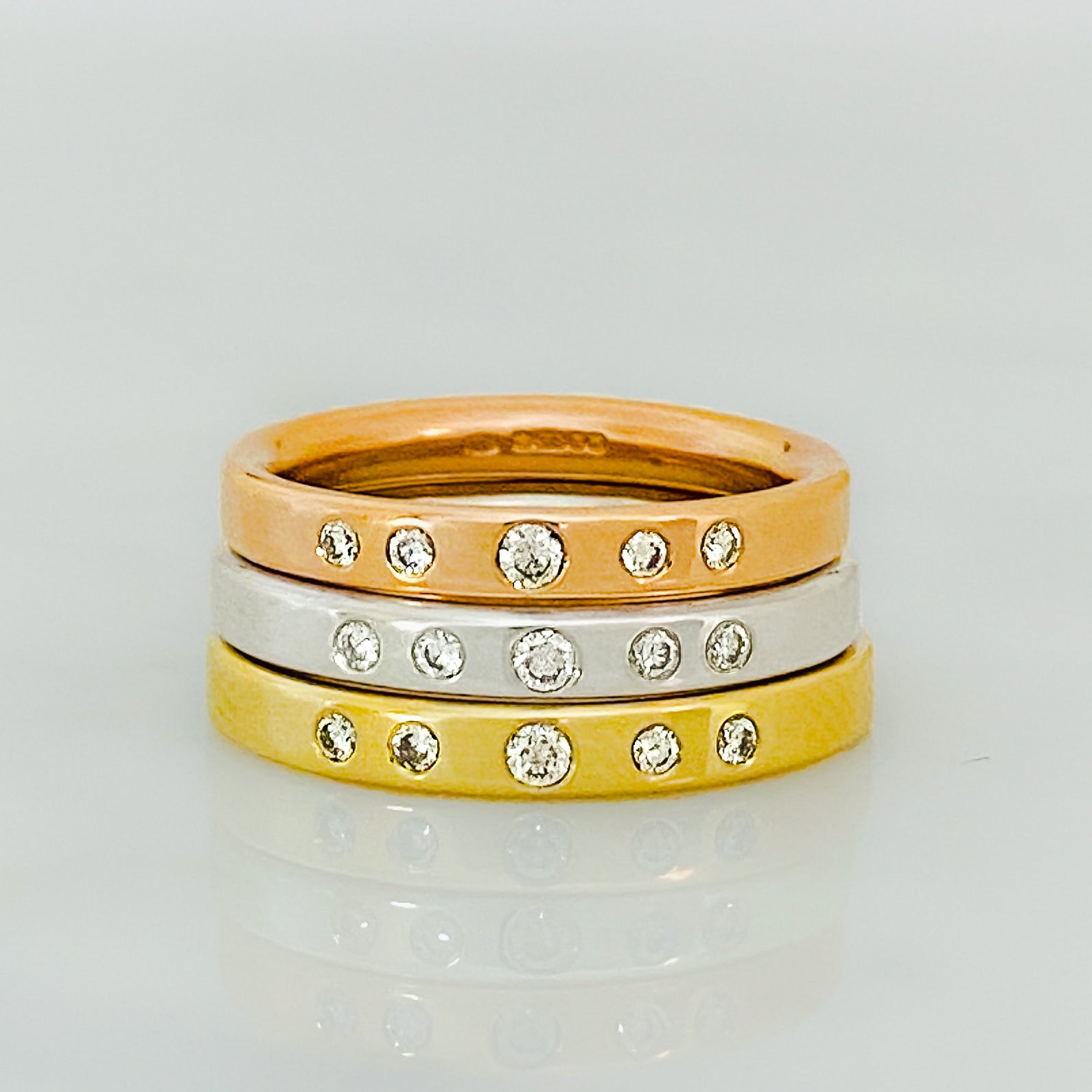 White Gold Serendipity Diamond Row Ring